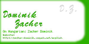 dominik zacher business card